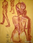 TeaPreville - 2003 -Figure I - chalk on paper - 17x21
